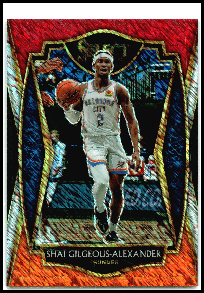 2020-21 Select Red White Orange Shimmer #119 Shai Gilgeous-Alexander Thunder