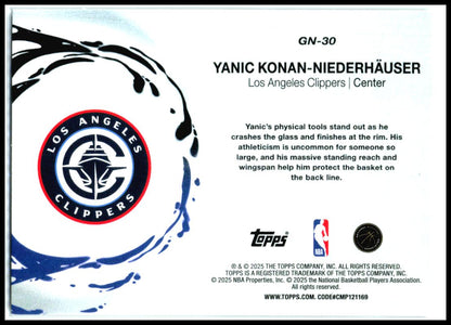 2025-26 Topps Generation Now #GN-30 Yanic Konan-Niederhäuser Clippers