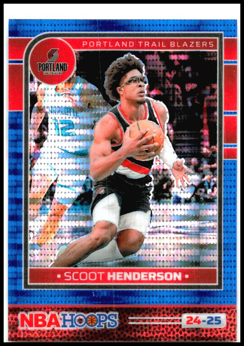 2024-25 hoops Pulsar Blue Prizms Premium /99 #13 Scoot Henderson Portland