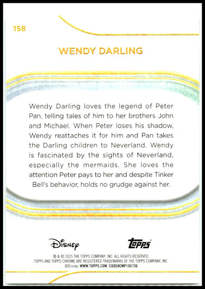 2025 Topps Chrome Disney #158 Wendy Darling