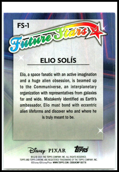 2025 Topps Chrome Disney Future Stars #FS-1 Elio Solis