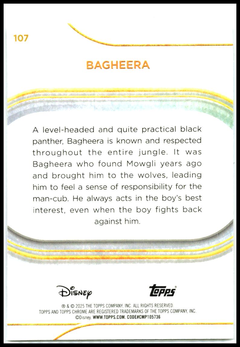 2025 Topps Chrome Disney #107 Bagheera