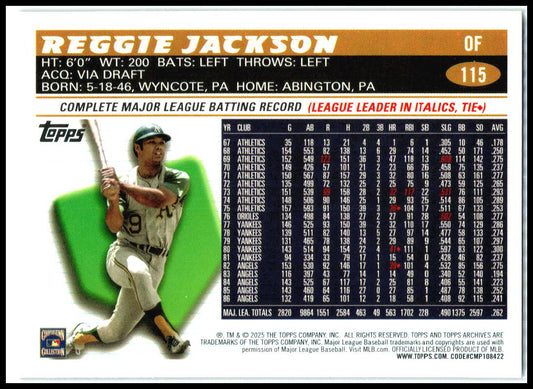 2025 Topps Archives #115 Reggie Jackson