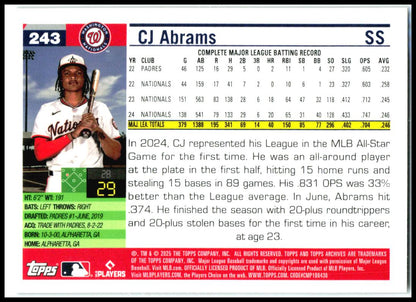 2025 Topps Archives #243 CJ Abrams
