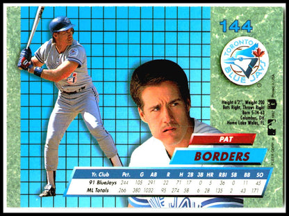 1992 Ultra #144 Pat Borders Toronto Blue Jays