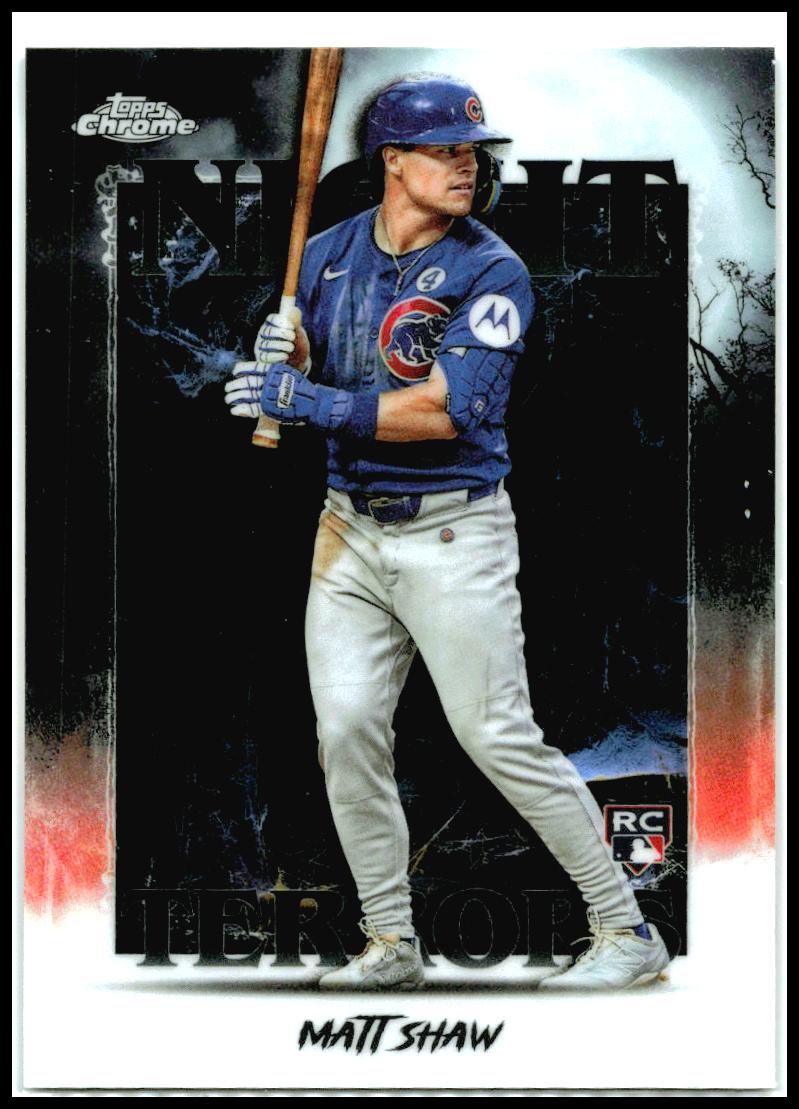 2025 Topps Update Night Terrors #NT-20 Matt Shaw Chicago Cubs