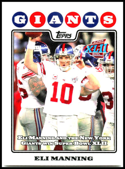 2008 Topps #316 Eli Manning New York Giants