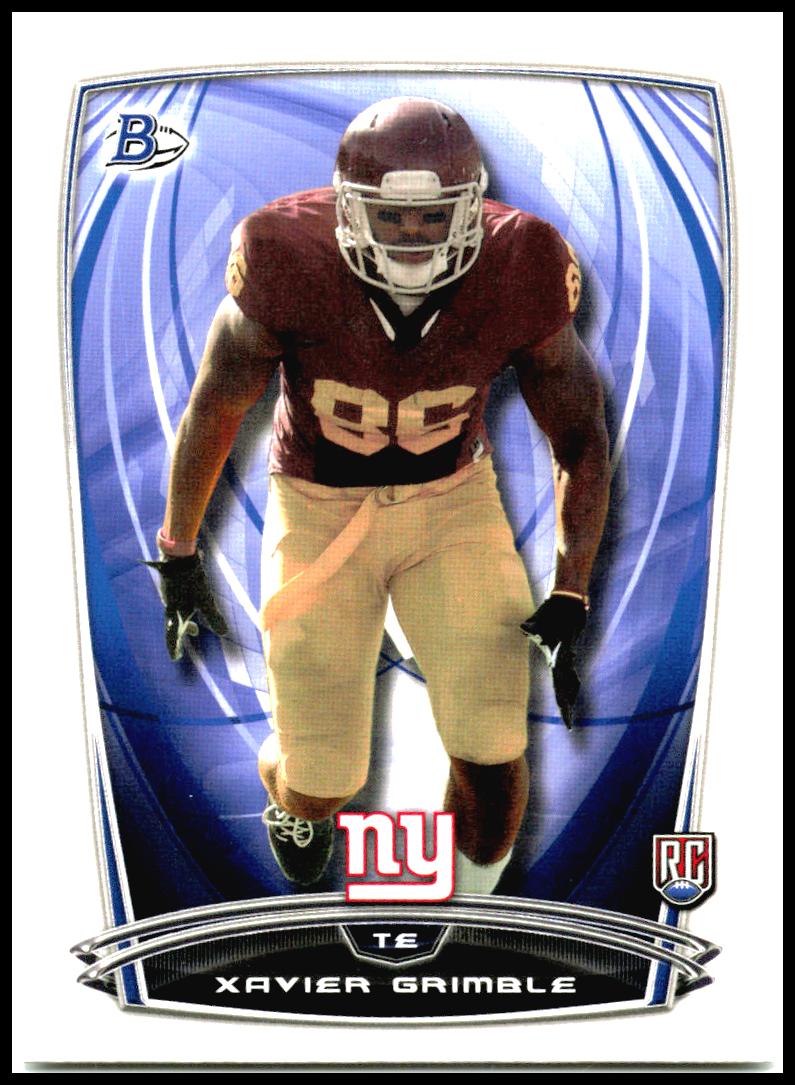 2014 Bowman Rookies #40 Xavier Grimble Rookie New York Giants