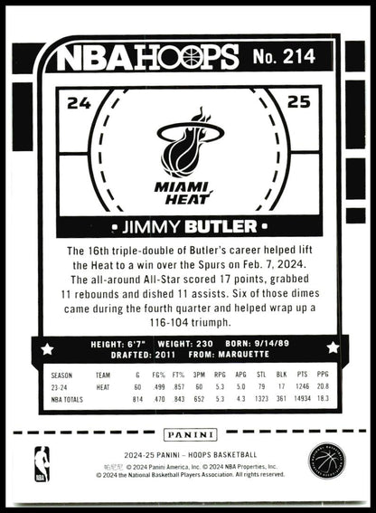 2024-25 Hoops #214 Jimmy Butler Miami Heat