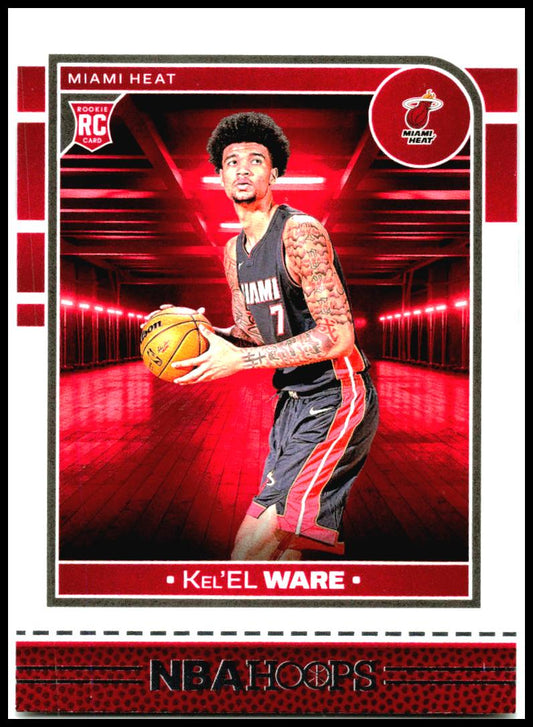 2024-25 Hoops #245 Kel'el Ware Rookie Miami Heat