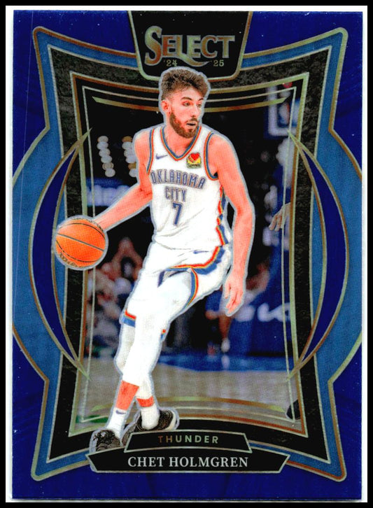 2024-25 Panini Select Blue Prizm #1 Chet Holmgren Oklahoma City Thunder