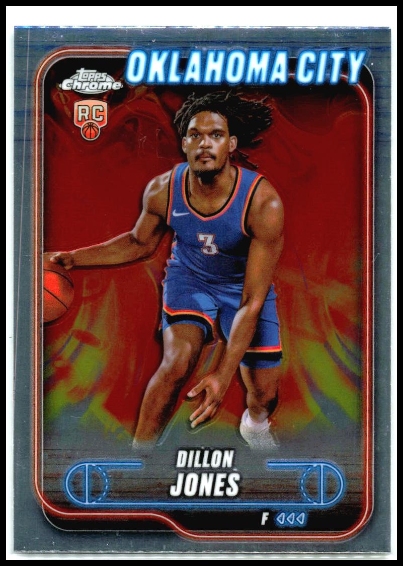 2024-25 Topps Chrome #189 Dillon Jones Rookie Oklahoma City Thunder