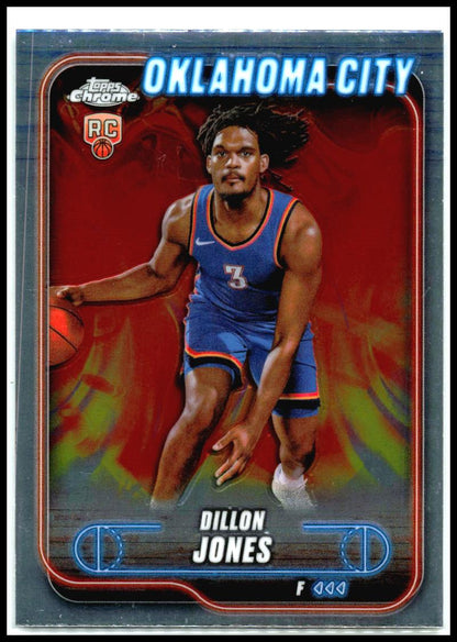 2024-25 Topps Chrome #189 Dillon Jones Rookie Oklahoma City Thunder