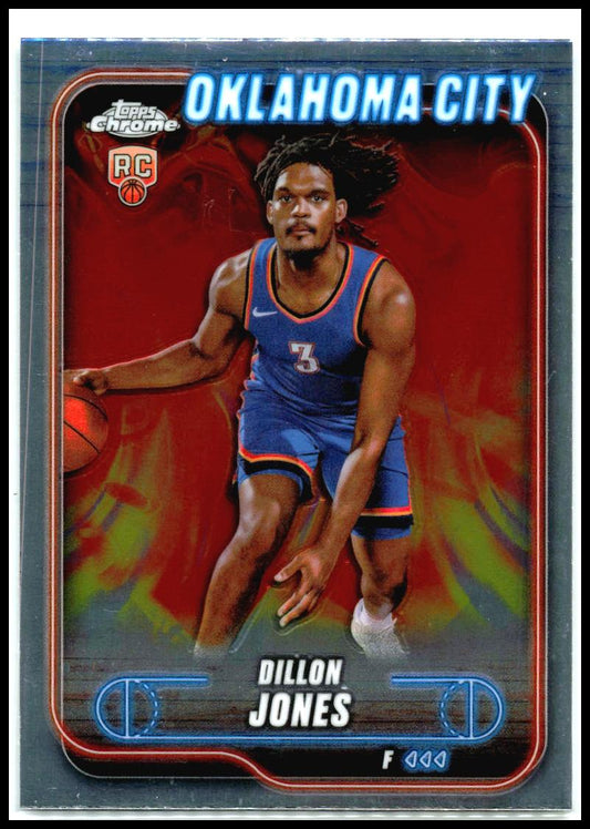 2024-25 Topps Chrome #189 Dillon Jones Rookie Oklahoma City Thunder