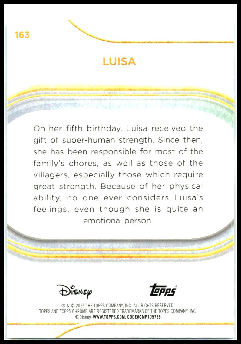 2025 Topps Chrome Disney #163 Luisa