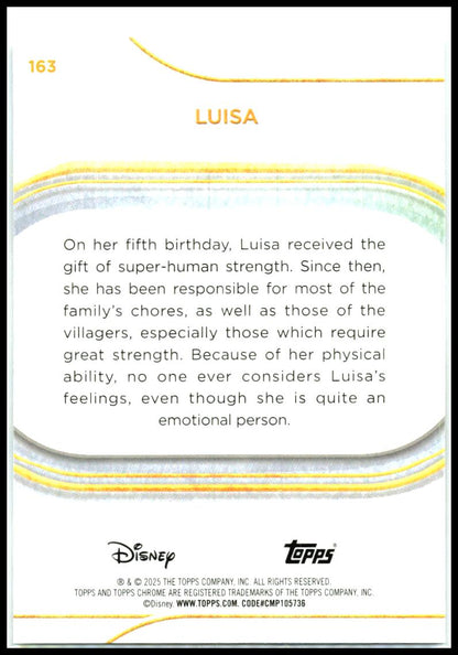 2025 Topps Chrome Disney #163 Luisa