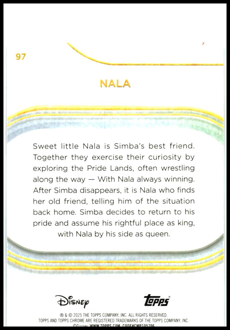 2025 Topps Chrome Disney #97 Nala