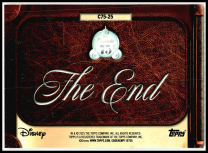2025 Topps Disney Wonder Cinderella 75th Anniversary Story #C75-25 Back Cover