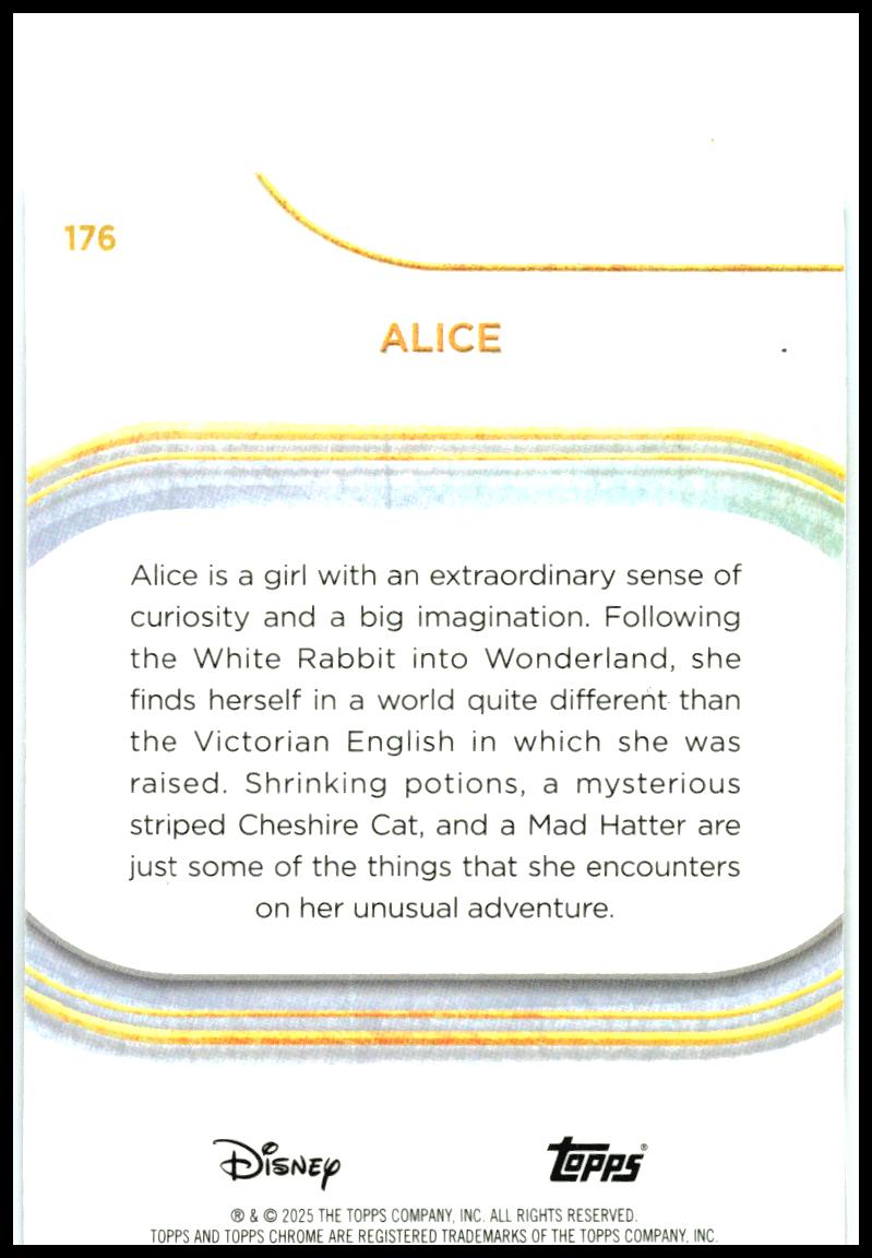 2025 Topps Chrome Disney #176 Alice