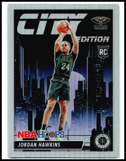 2023-24 Hoops Premium Stock City Edition Silver Prizm #7 Jordan Hawkins Pelicans