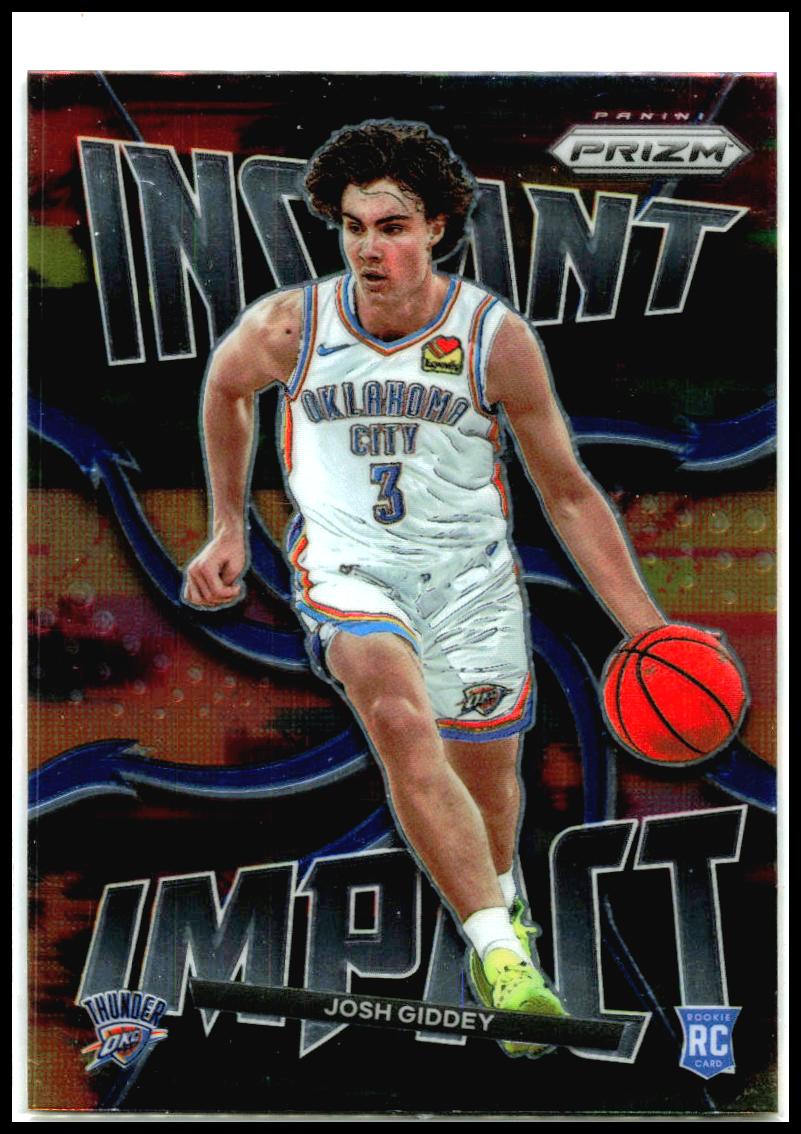 2021-22 Panini Prizm Instant Impact #4 Josh Giddey Oklahoma City Thunder