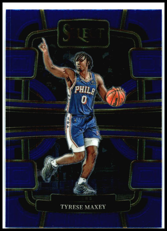 2023-24 Panini Select Blue #44 Tyrese Maxey Philadelphia 76ers