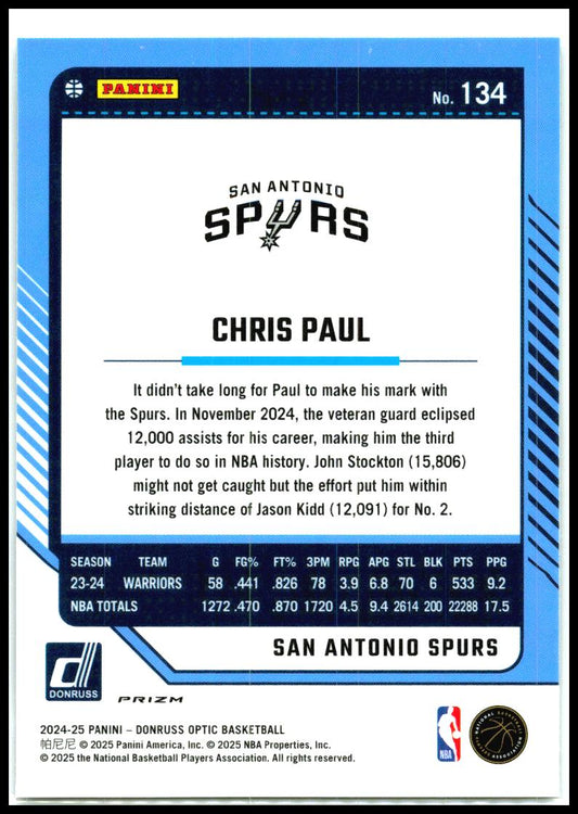 2024-25 Donruss Optic Holo #134 Chris Paul San Antonio Spurs