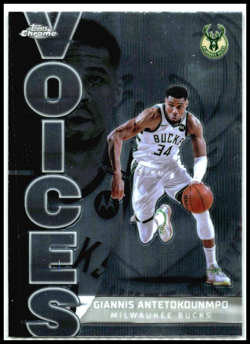 2025-26 Topps Chrome Voices #VS-2 Giannis Antetokounmpo
