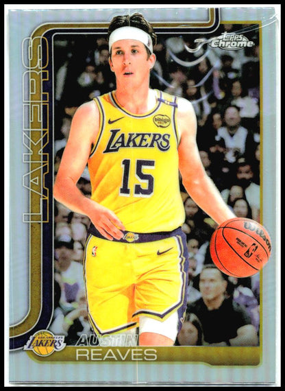 2025-26 Topps Chrome Refractor #126 Austin Reaves North Carolina Tar Heels