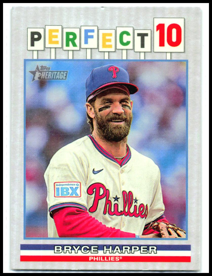 2025 HERITAGE HIGH NUMBER Holographic #P10-10 Bryce Harper