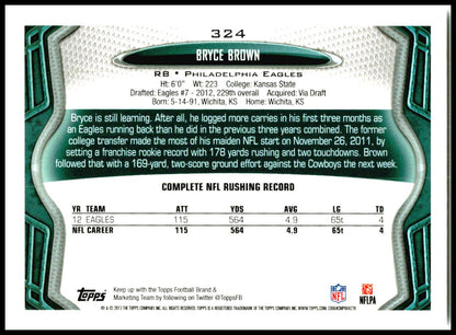 2013 Topps #324 Bryce Brown Philadelphia Eagles