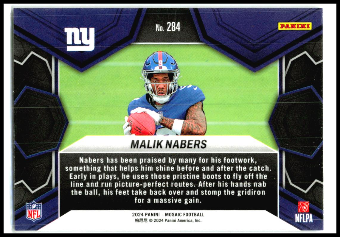 2024 Panini Mosaic #284 Malik Nabers New York Giants