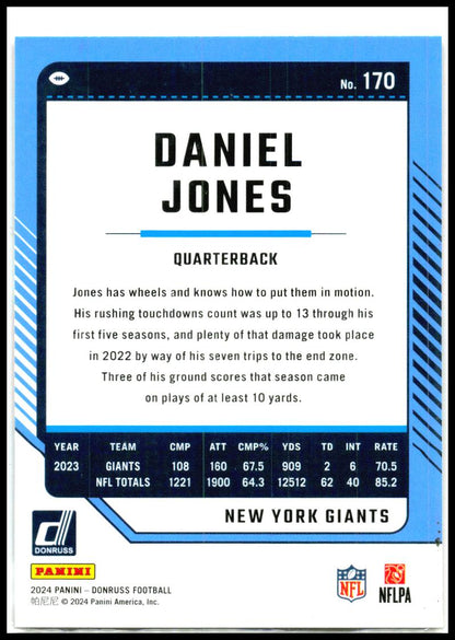 2024 Donruss Press Proof Red #170 Daniel Jones New York Giants