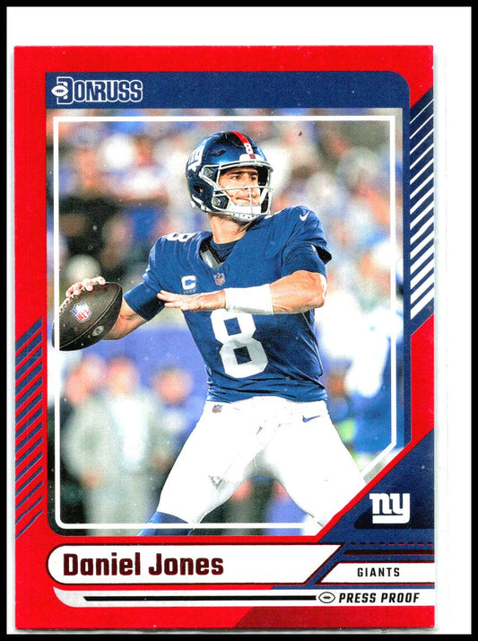 2024 Donruss Press Proof Red #170 Daniel Jones New York Giants