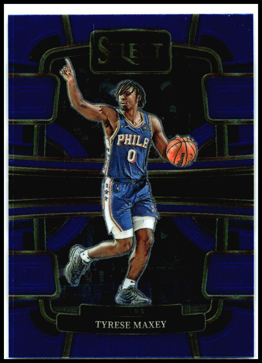 2023-24 Panini Select Blue #44 Tyrese Maxey Philadelphia 76ers