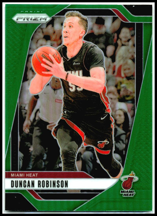 2024-25 Panini Prizm Prizms Green #190 Duncan Robinson Miami Heat
