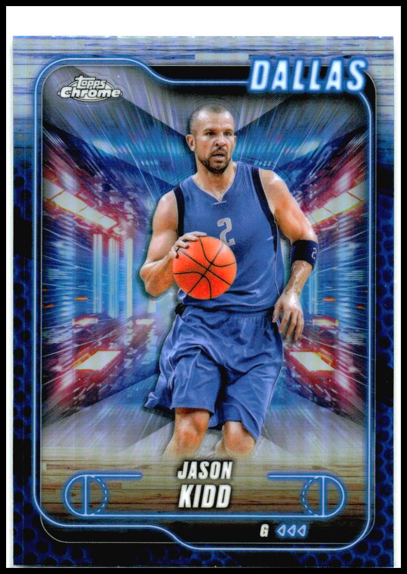 2024-25 Topps Chrome Blue Basketball Refractor #129 Jason Kidd Dallas Mavericks