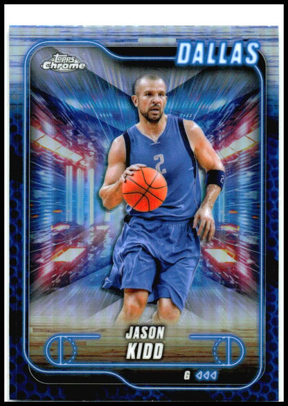 2024-25 Topps Chrome Blue Basketball Refractor #129 Jason Kidd Dallas Mavericks