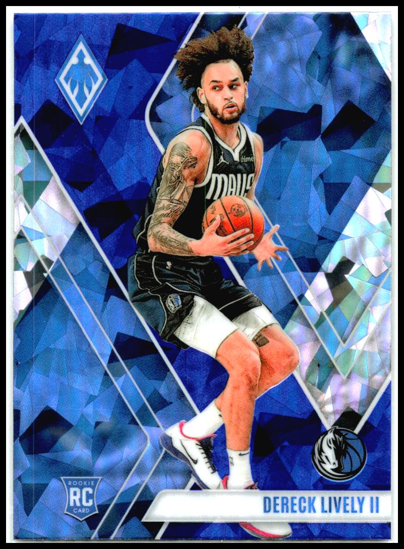 2023-24 Panini Phoenix Phoenix Blue Ice #290 Dereck Lively II Rookie Dallas