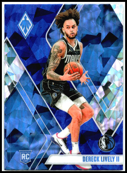 2023-24 Panini Phoenix Phoenix Blue Ice #290 Dereck Lively II Rookie Dallas