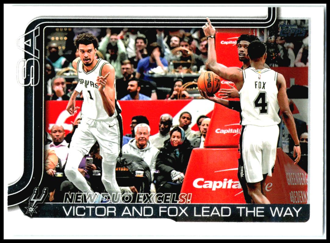 2025-26 Topps #300 New Duo Excels!: Victor and Fox Lead The Way Spurs