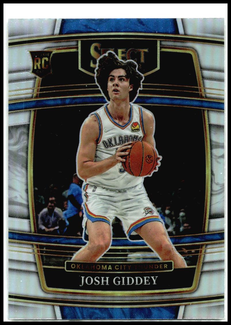 2021-22 Panini Select Silver Prizms #58 Josh Giddey Rookie Oklahoma City Thunder