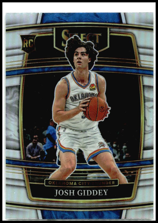 2021-22 Panini Select Silver Prizms #58 Josh Giddey Rookie Oklahoma City Thunder