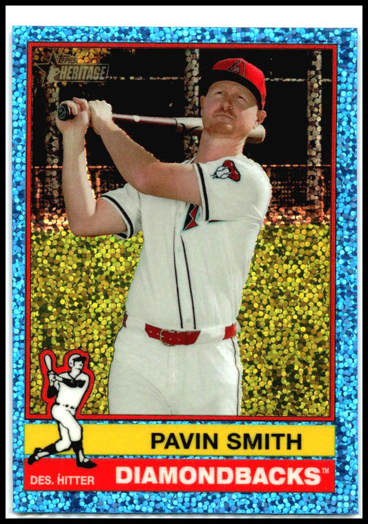 2025 Topps Heritage Light Blue Sparkles #535 Pavin Smith Arizona Diamondbacks