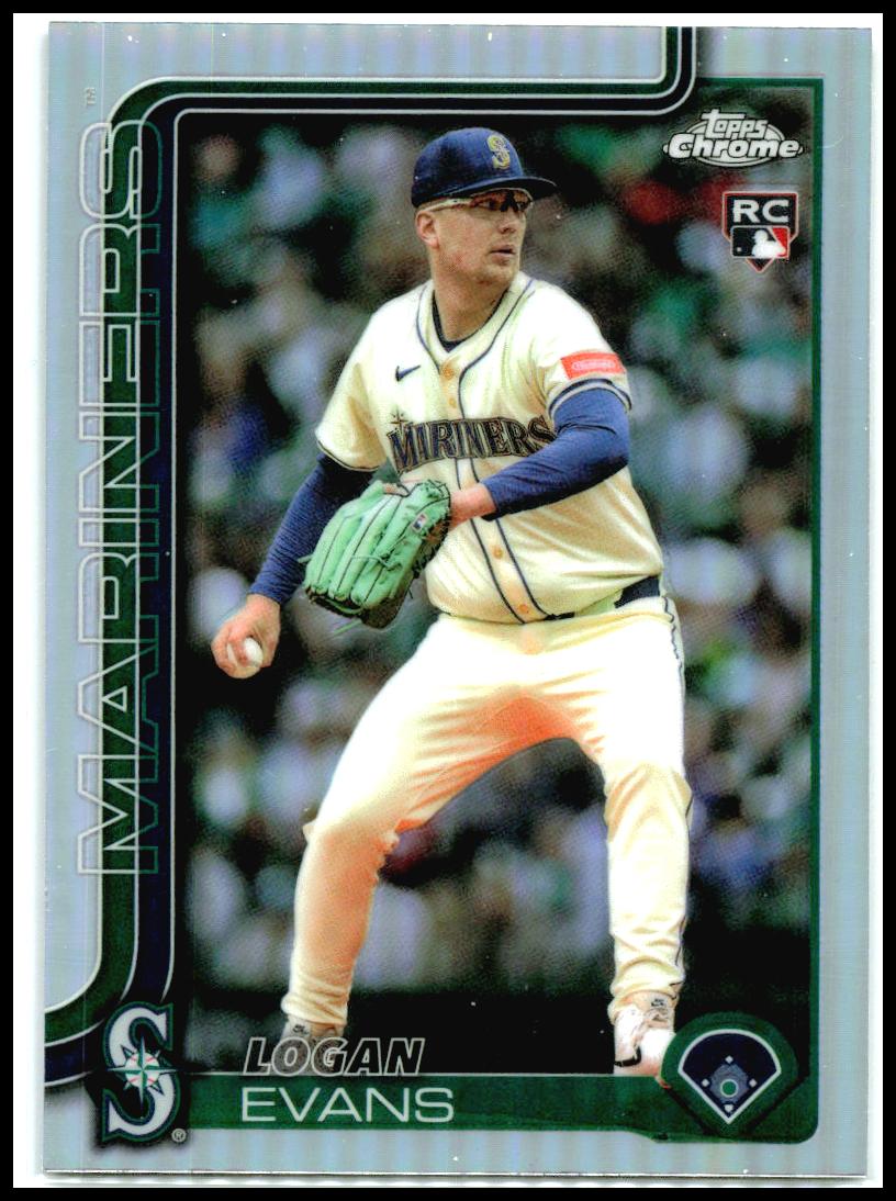 2025 Topps Update Rainbow Foil #US302 Logan Evans Rookie Seattle Mariners