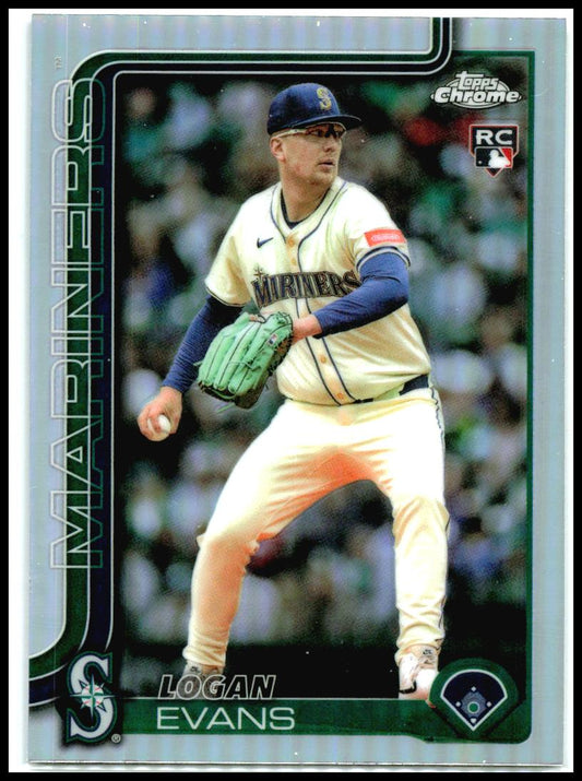 2025 Topps Update Rainbow Foil #US302 Logan Evans Rookie Seattle Mariners