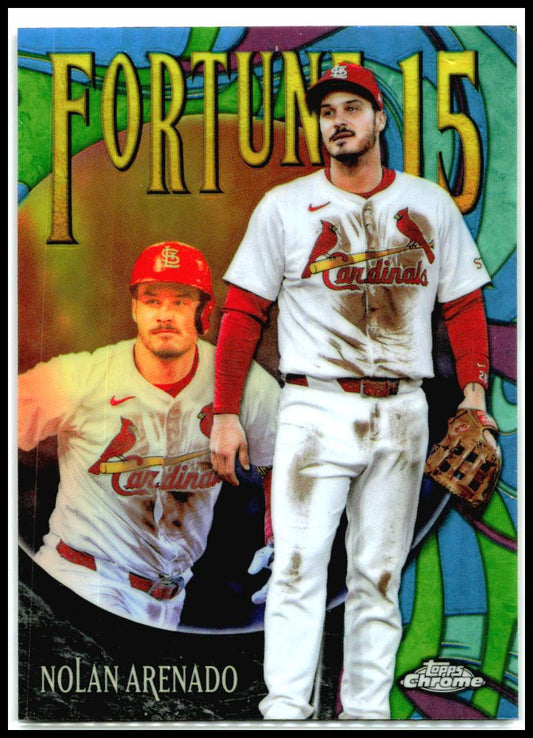2025 Topps Chrome Update Fortune 15 #F15-16 Nolan Arenado St. Louis Cardinals