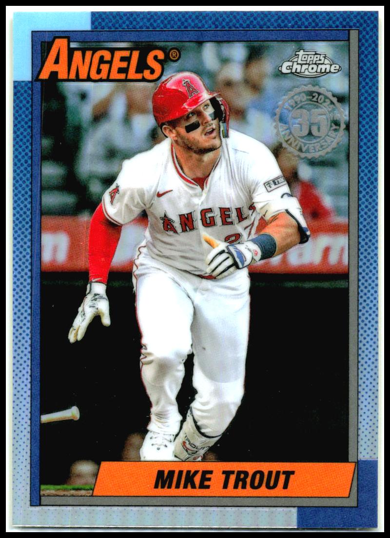2025 Topps Chrome Update 1990 Topps Chrome #90CU-1 Mike Trout Los Angeles Angels