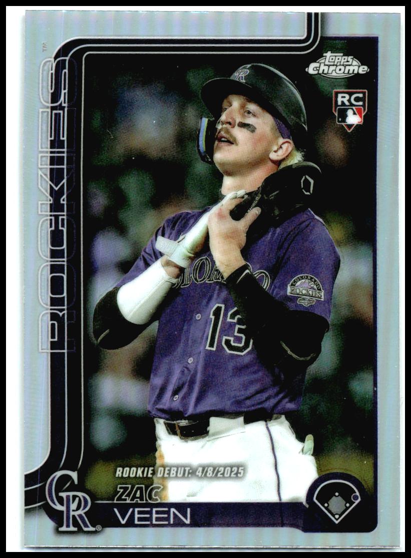 2025 Topps Update Rainbow Foil #US2 Zac Veen Colorado Rockies