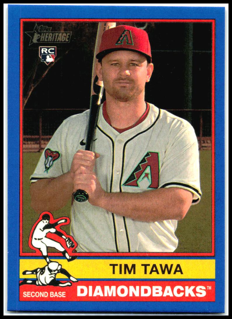 2025 Topps Heritage Blue #651 Tim Tawa Rookie Arizona Diamondbacks